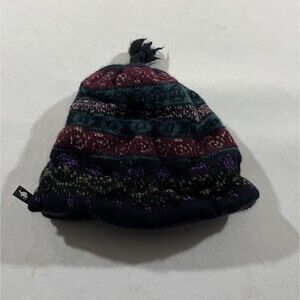 Turtle Fur Multicolor Fair Isle Wool Blend Fleece Lined Tassel OS Beanie Hat Cap
